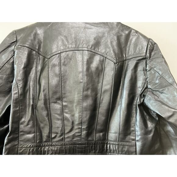 Vtg Men’s 70's Retro western Leather Jacket Size 44 , thermal liner Argentina - Picture 6 of 11